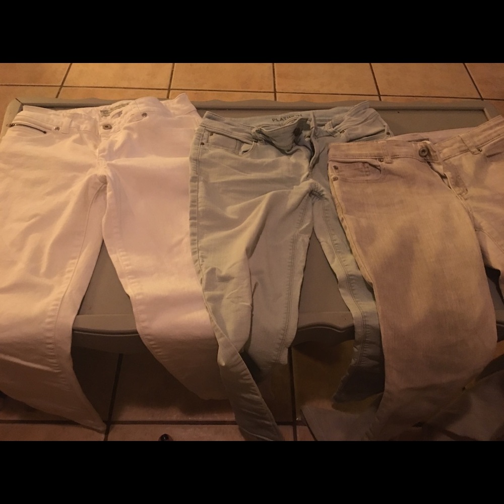 Chico’s platinum denim jeans